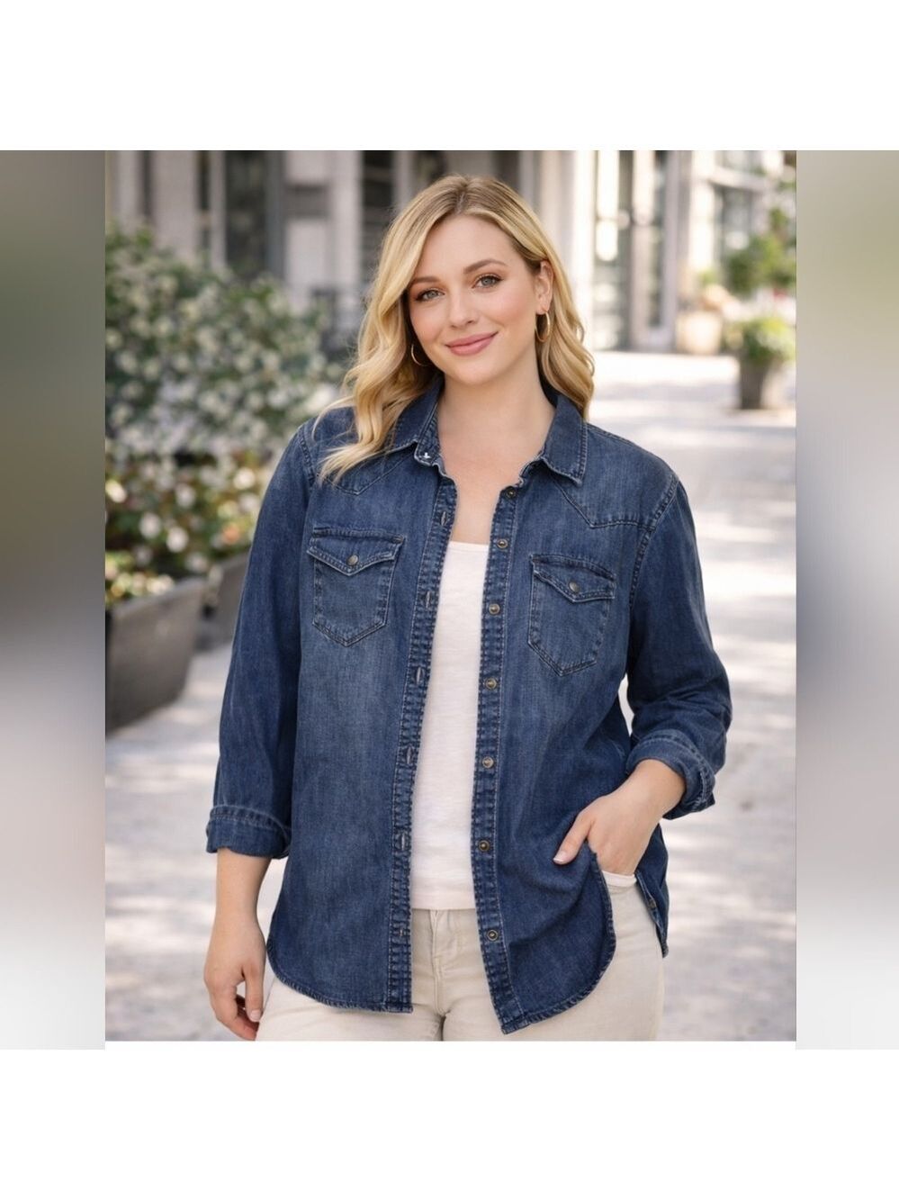 OLD NAVY WOMENS DARK DENIM JACKET   RJ0503D2